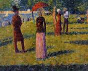 乔治修拉 - La Grande Jatte, The Rope-Colored Skirt